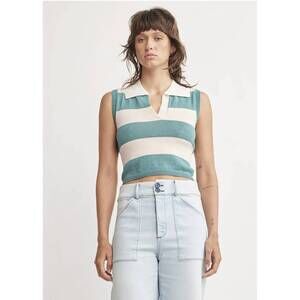 NEW SELF CONTRAST waverly collar top in green